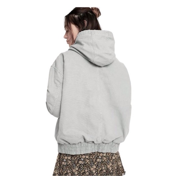 NWOT Urban Outfitters BDG Denim Sherpa Hooded Jacket - Size XS - Picture 2 of 9